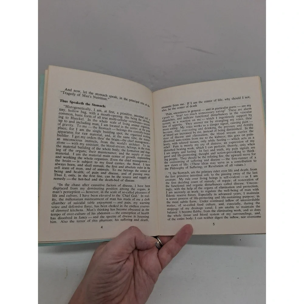 Arnold Ehret Thus Speaketh the Stomach Tragedy of Nutrition 1977 Sixth Edition